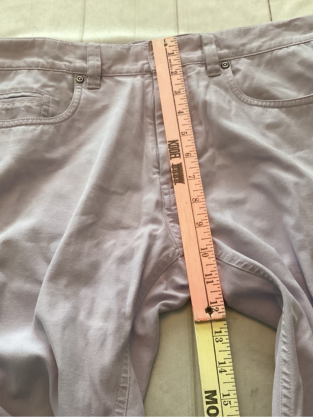 Saks Fifth Avenue Lavender Straight-Leg Cotton Pants